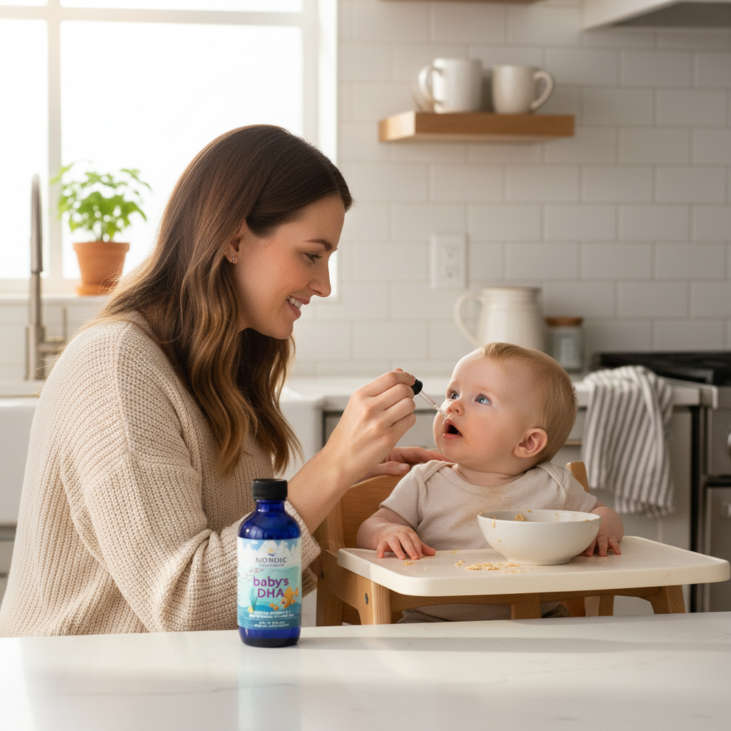 DHA para Bebê 1050 mg Ômega-3 + Vitamina D3 300 UI, 60 ml, Nordic Naturals