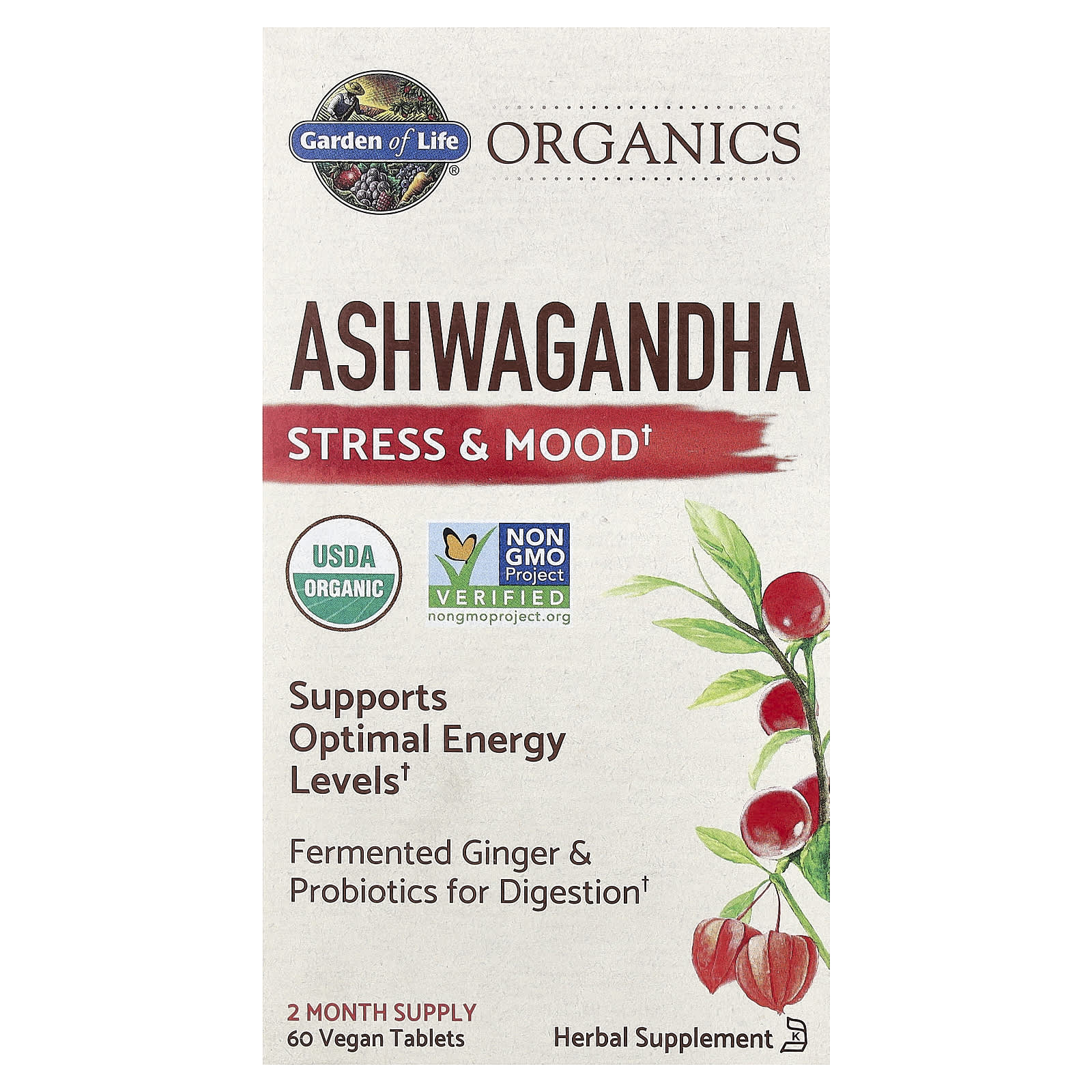 Mykind Ashwagandha - 60 comprimidos veganos, Garden of Life