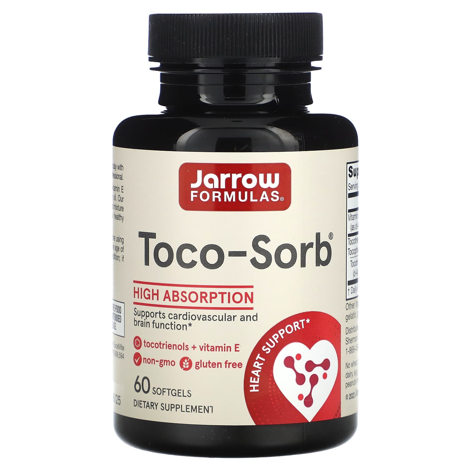 Toco-Sorb - 60 cápsulas gelatinosas, Jarrow Formulas