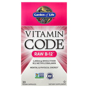 Vitamin Code Raw B-12 - 30 cápsulas veganas, Garden of Life