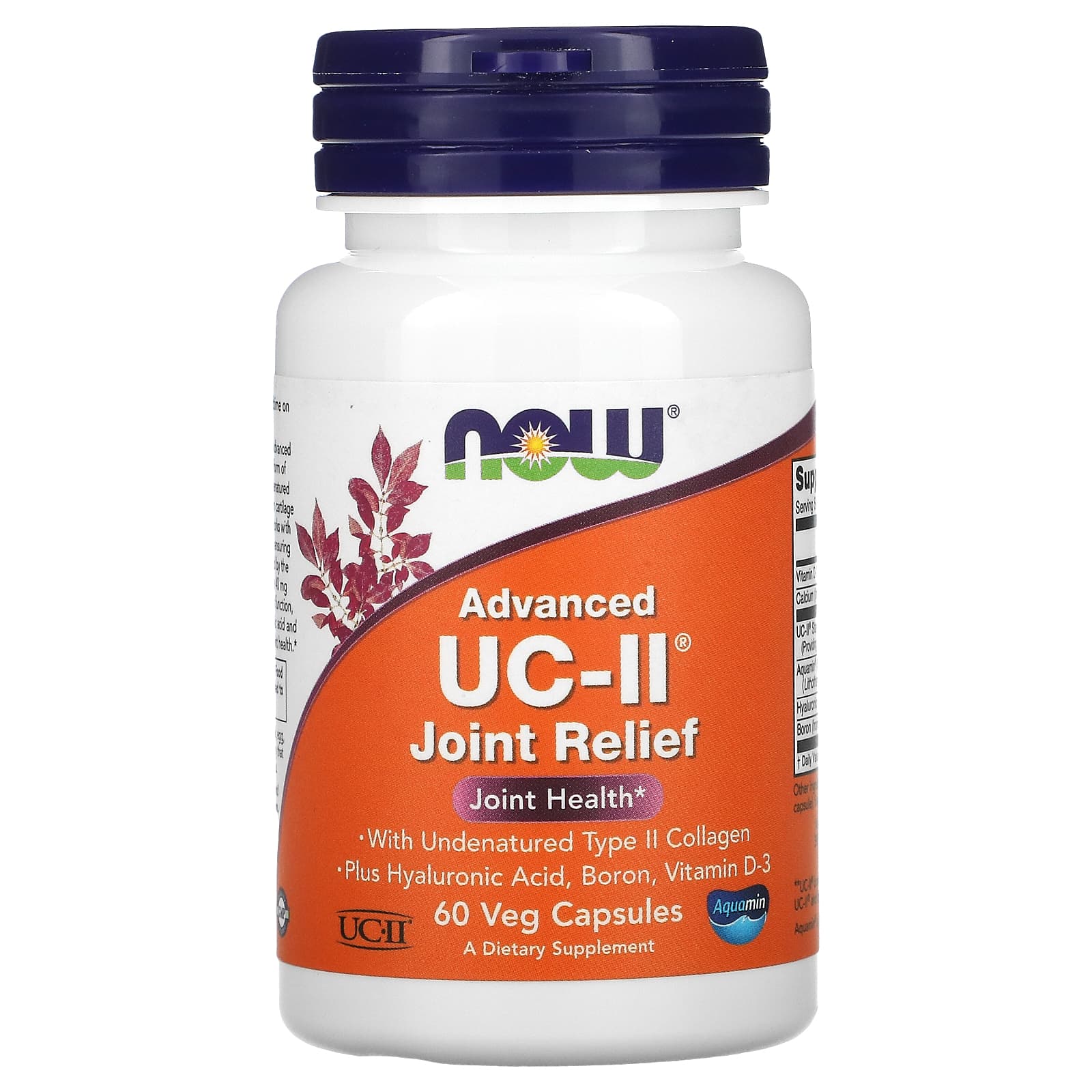Alívio avançado das articulações UC-II, 60 vcaps, Now Foods