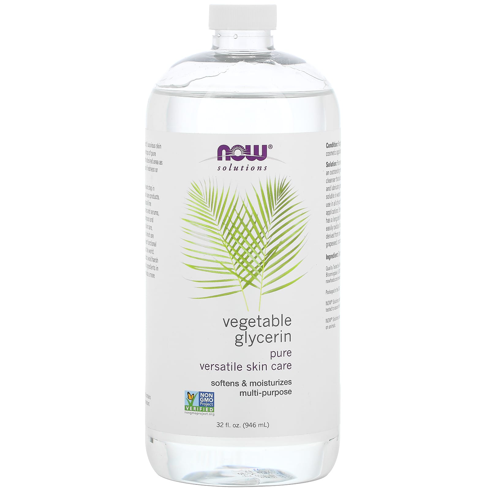 Glicerina Vegetal, 946 ml., Now Foods