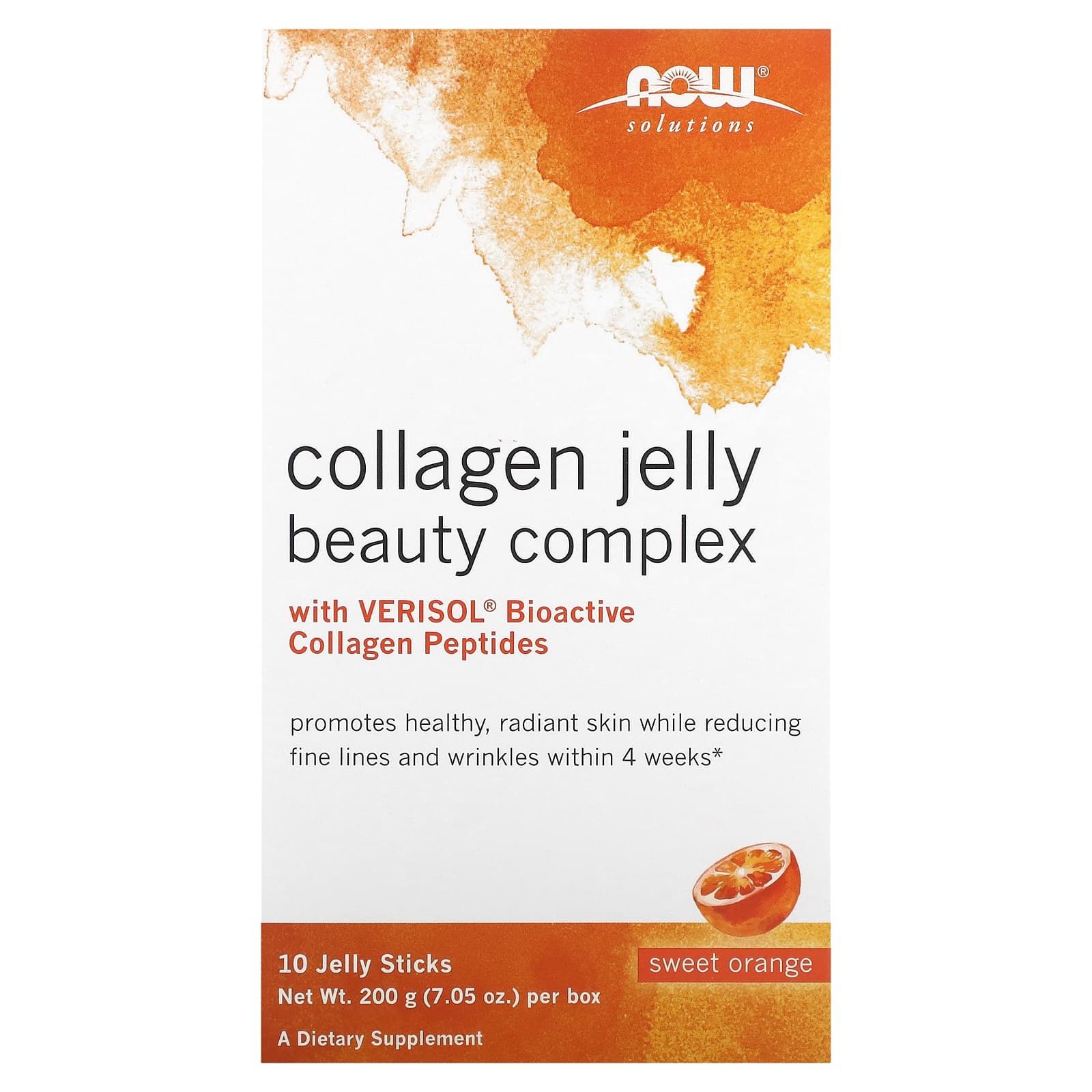 Complexo de beleza em geleia de colágeno, 10 jelly sticks, Now Foods