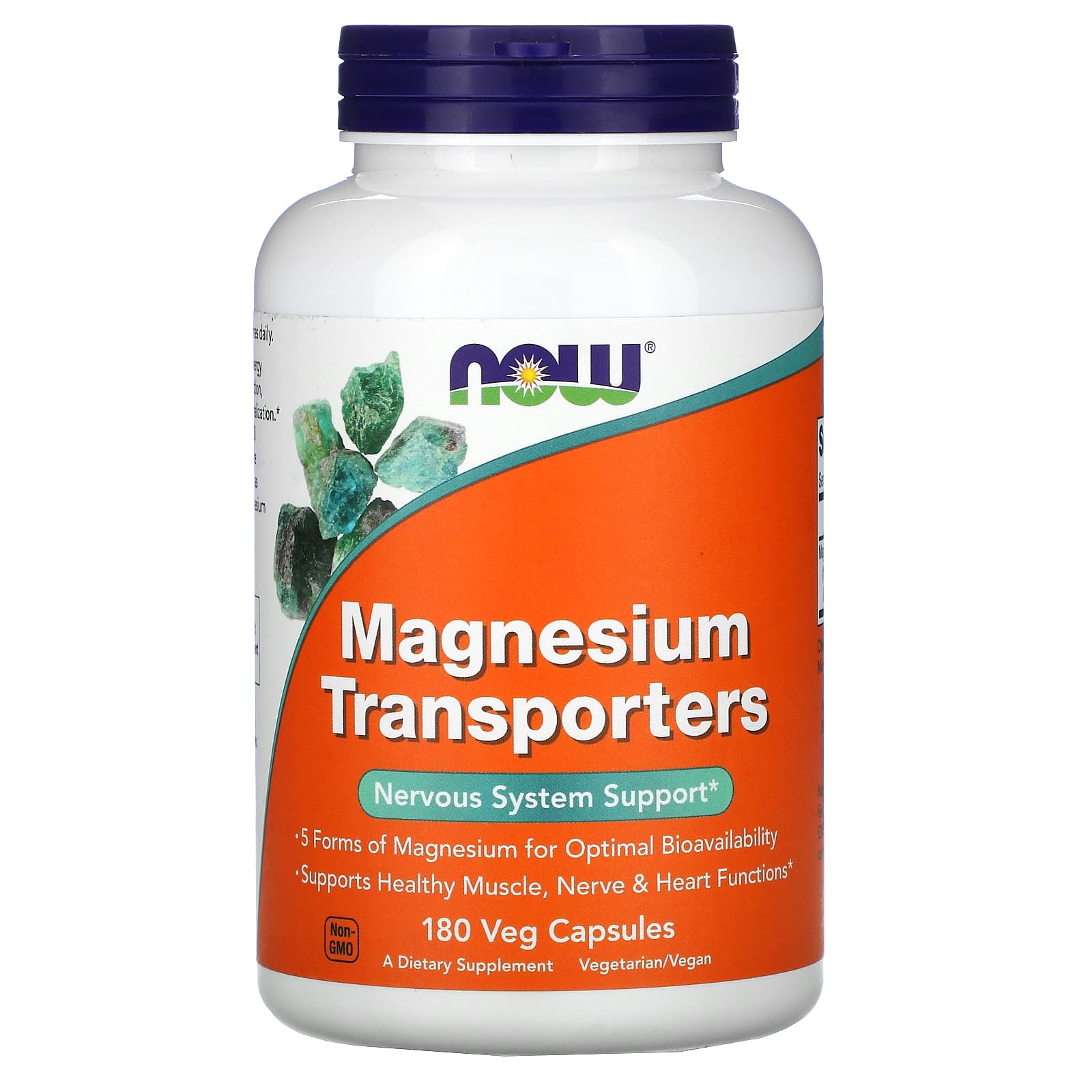 Transportadores de Magnésio, 180 vcaps, Now Foods