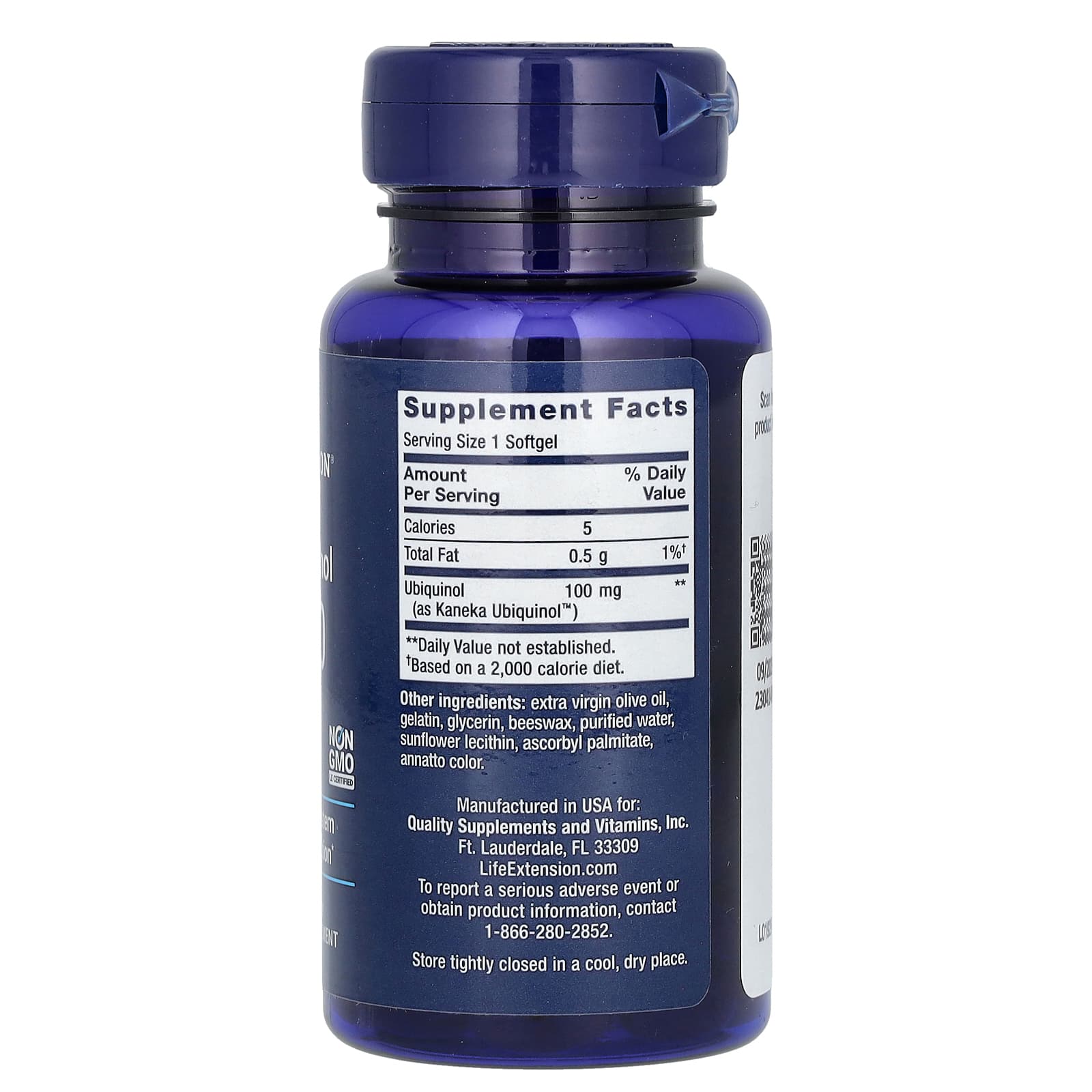 Super Ubiquinol CoQ10 100 mg, 60 Cápsulas, Life Extension