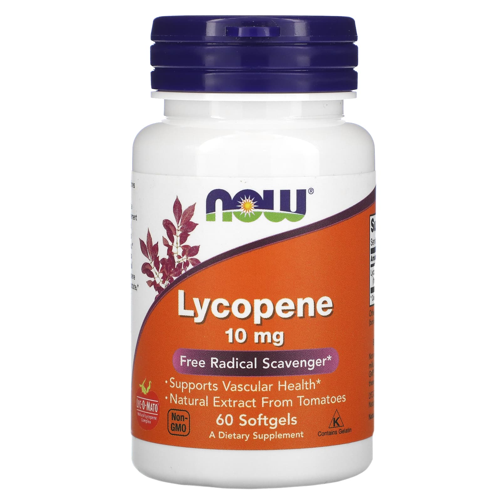 Licopeno - 10mg, 60 softgels, Now Foods