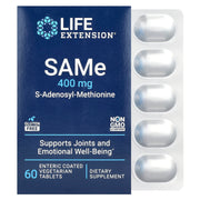 SAMe S-Adenosil-Metionina 400 mg, 60 Comprimidos, Life Extension