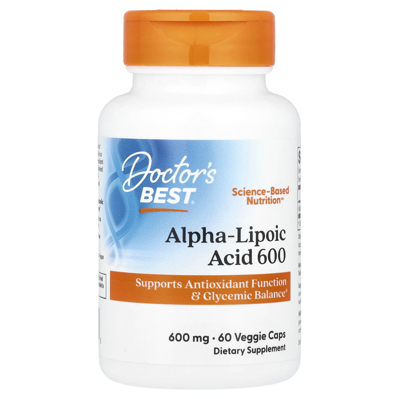 Ácido Alfa-Lipoico 600 mg, 60 Cápsulas Vegetarianas, Doctor's Best