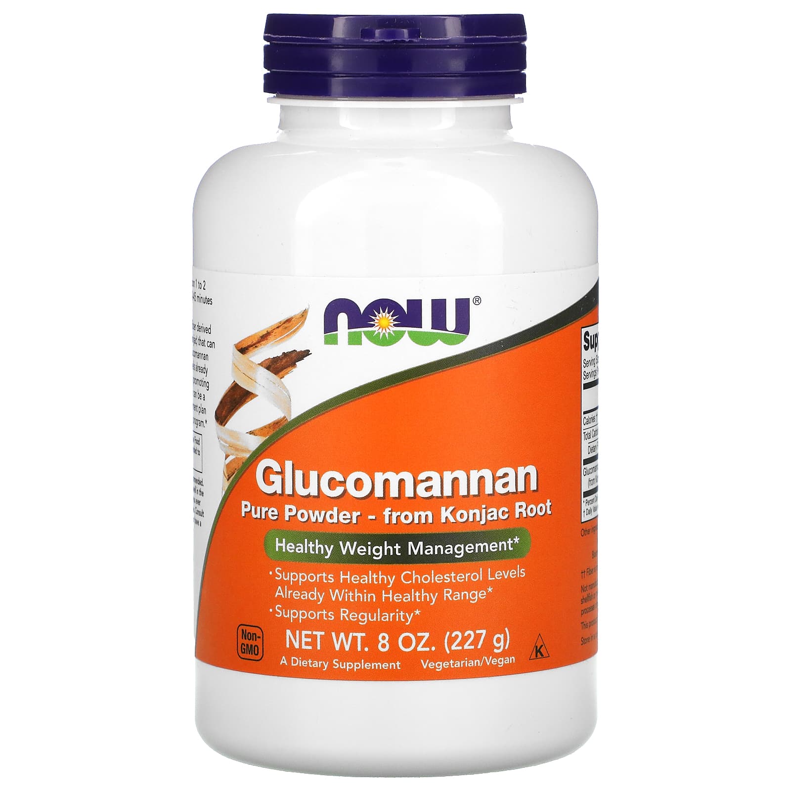 Glucomanano da Raiz de Konjac - Pó Puro, 227 gramas, Now Foods