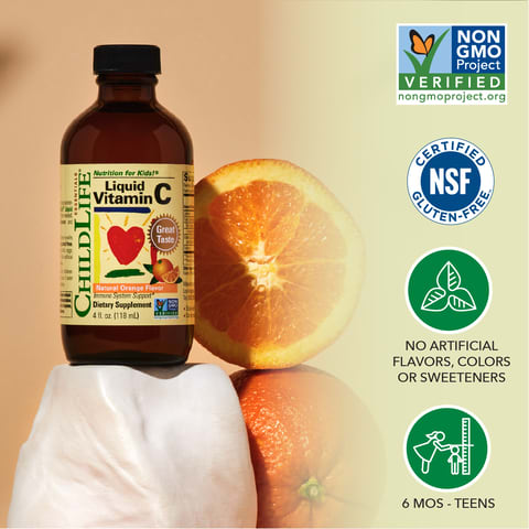 Vitamina C líquida, laranja natural - 118 ml. - Child Life