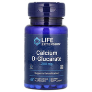 D-Glucarato de Cálcio 200 mg, 60 Cápsulas, Life Extension