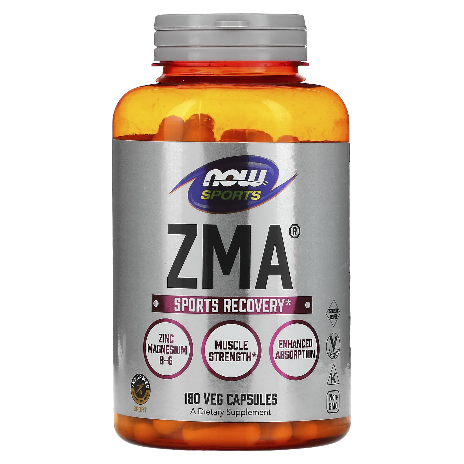ZMA - Recuperação Esportiva, 180 vcaps, Now Foods