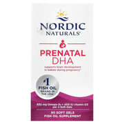 Prenatal DHA, 830mg Omega-3 + 400 IU D3, Unflavored - 90 Soft Gels, Nordic Naturals (Cópia)
