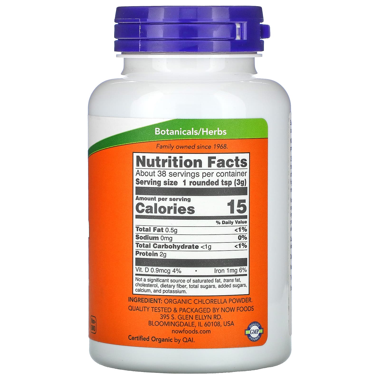 Chlorella - Pó Puro, 113 gramas, Now Foods