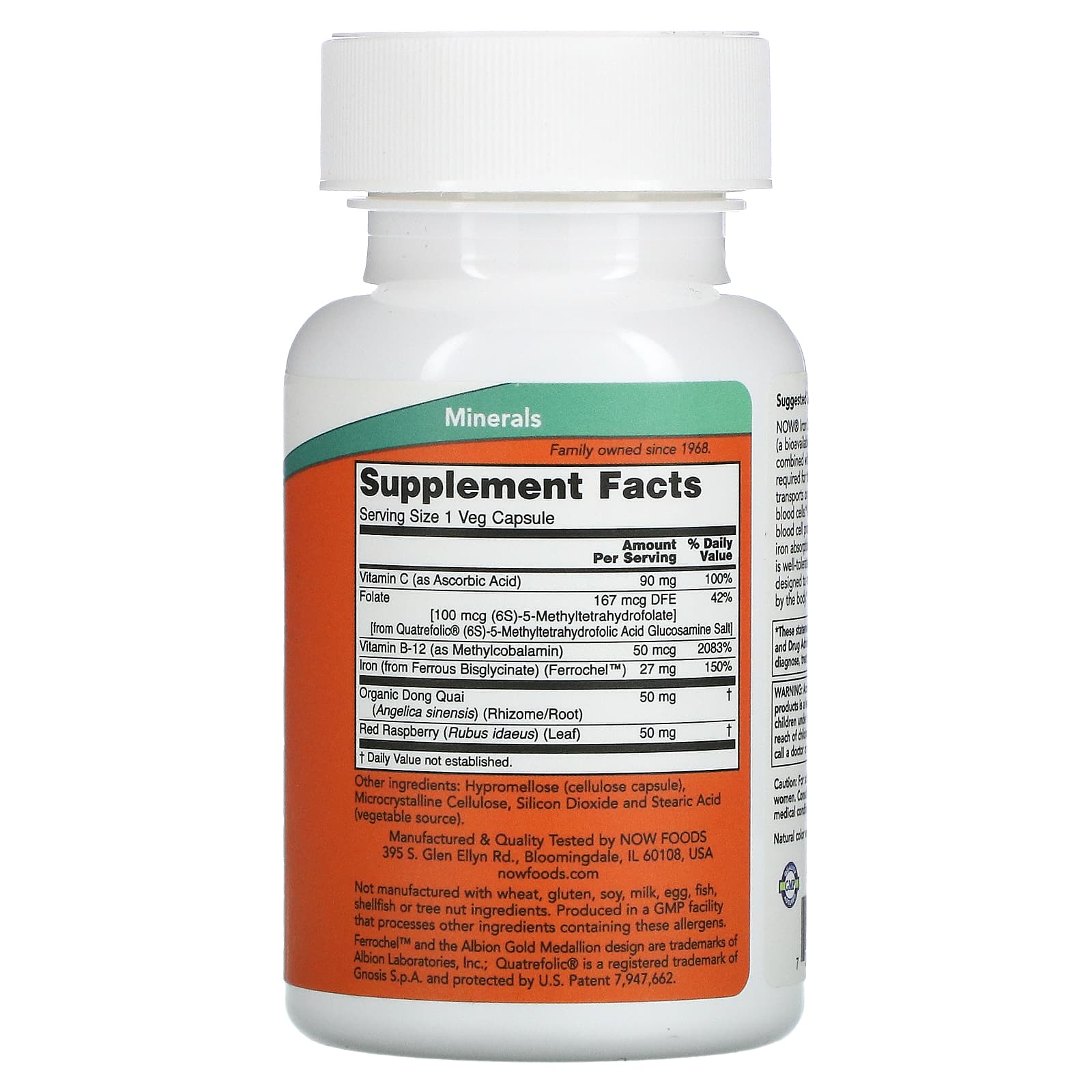 Complexo de Ferro 27 mg, 100 Cápsulas, Now Foods