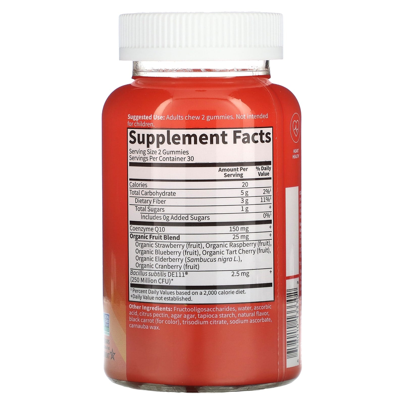 Vitamin Code CoQ10 Gomas, Morango - 60 gomas, Garden of Life