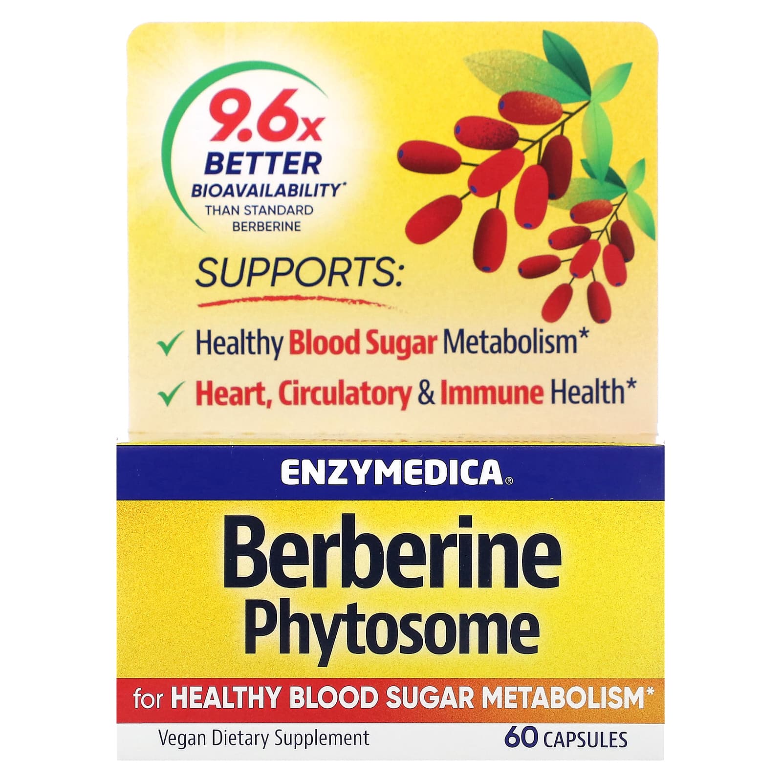 Fitossomo de Berberina - 60 cápsulas - Enzymedica