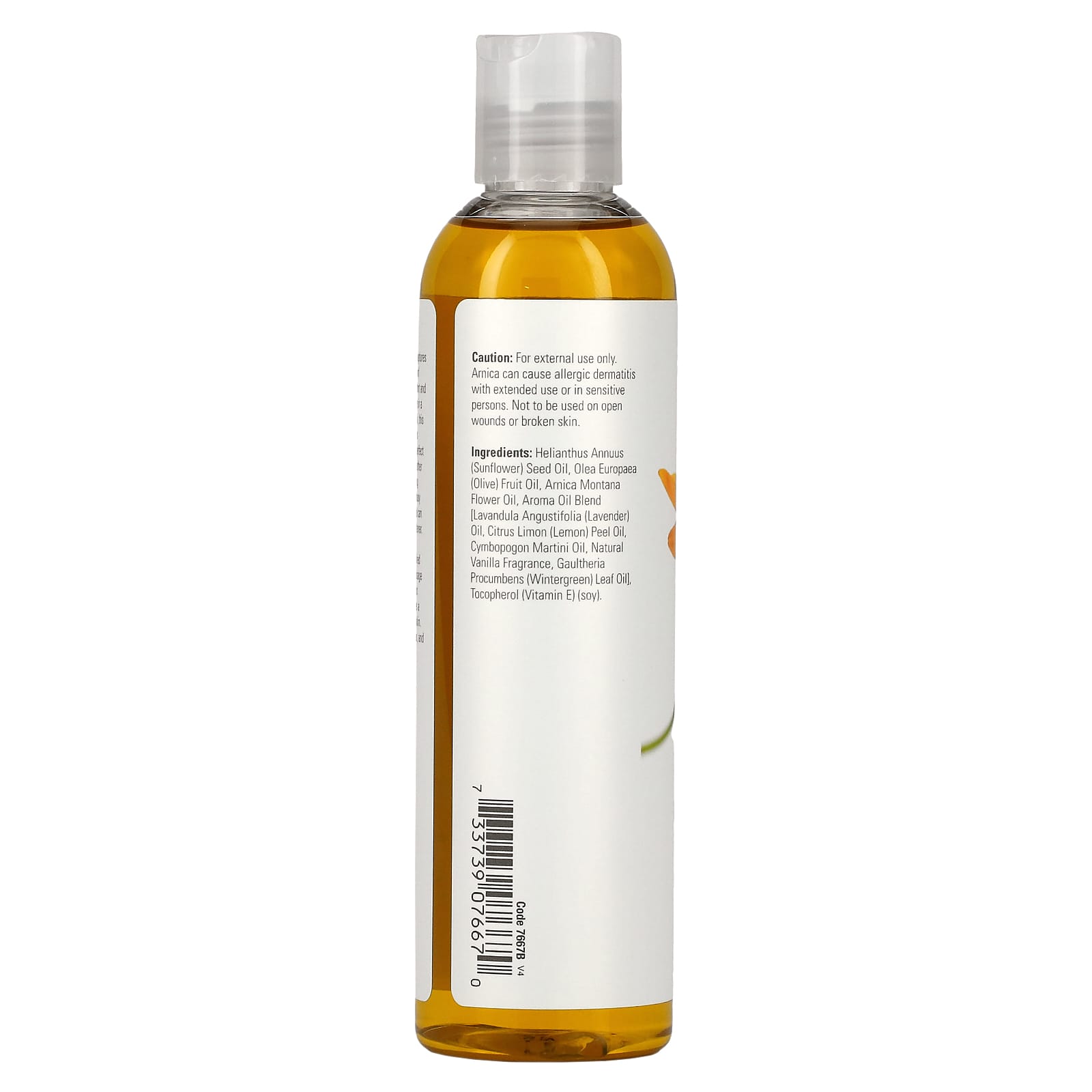 Óleo de massagem calmante de arnica, 237 ml., Now Foods