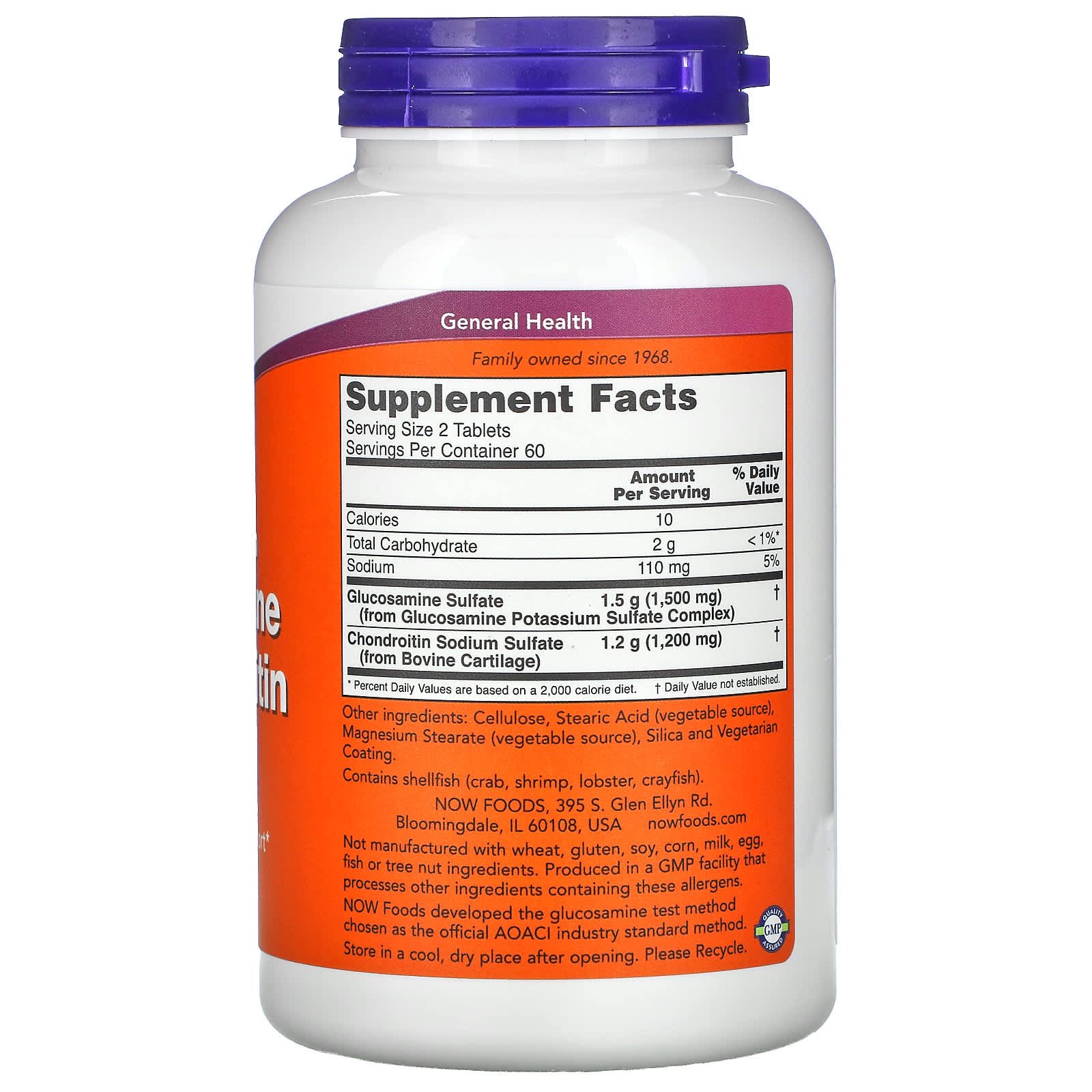 Glucosamina e Condroitina Extra Forte, 120 comprimidos, Now Foods