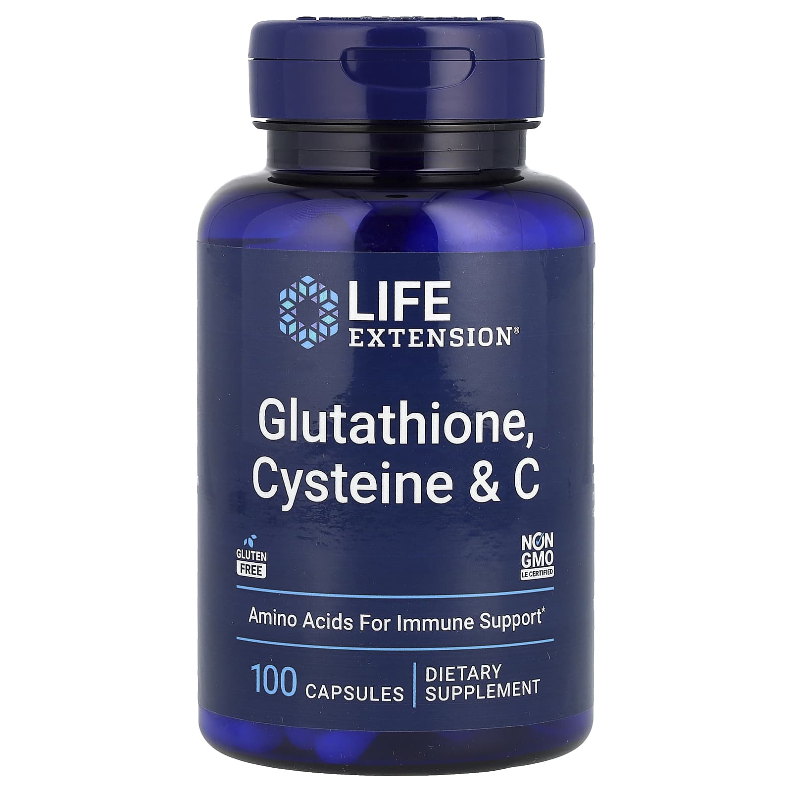 Glutationa, Cisteína e Vitamina C, 100 Cápsulas, Life Extension