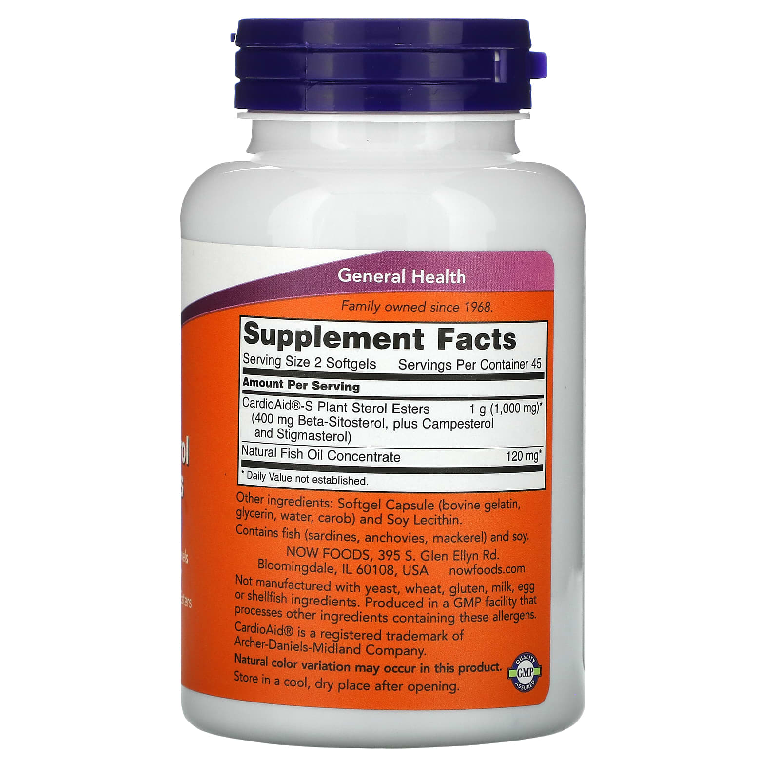 Esteróis vegetais beta-sitosterol, 90 softgels, Now Foods