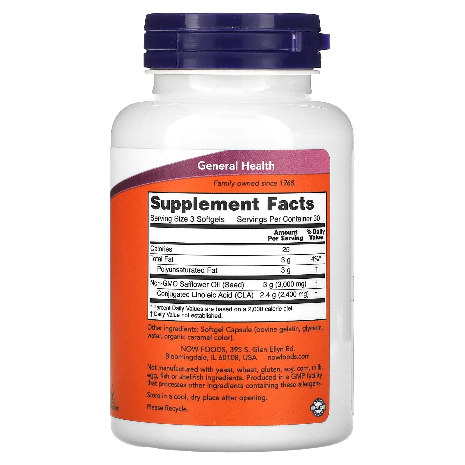 CLA - 800mg, 90 softgels, Now Foods