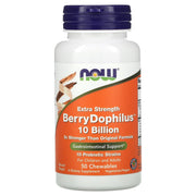 BerryDophilus Extra Forte, 50 Mastigáveis, Now Foods