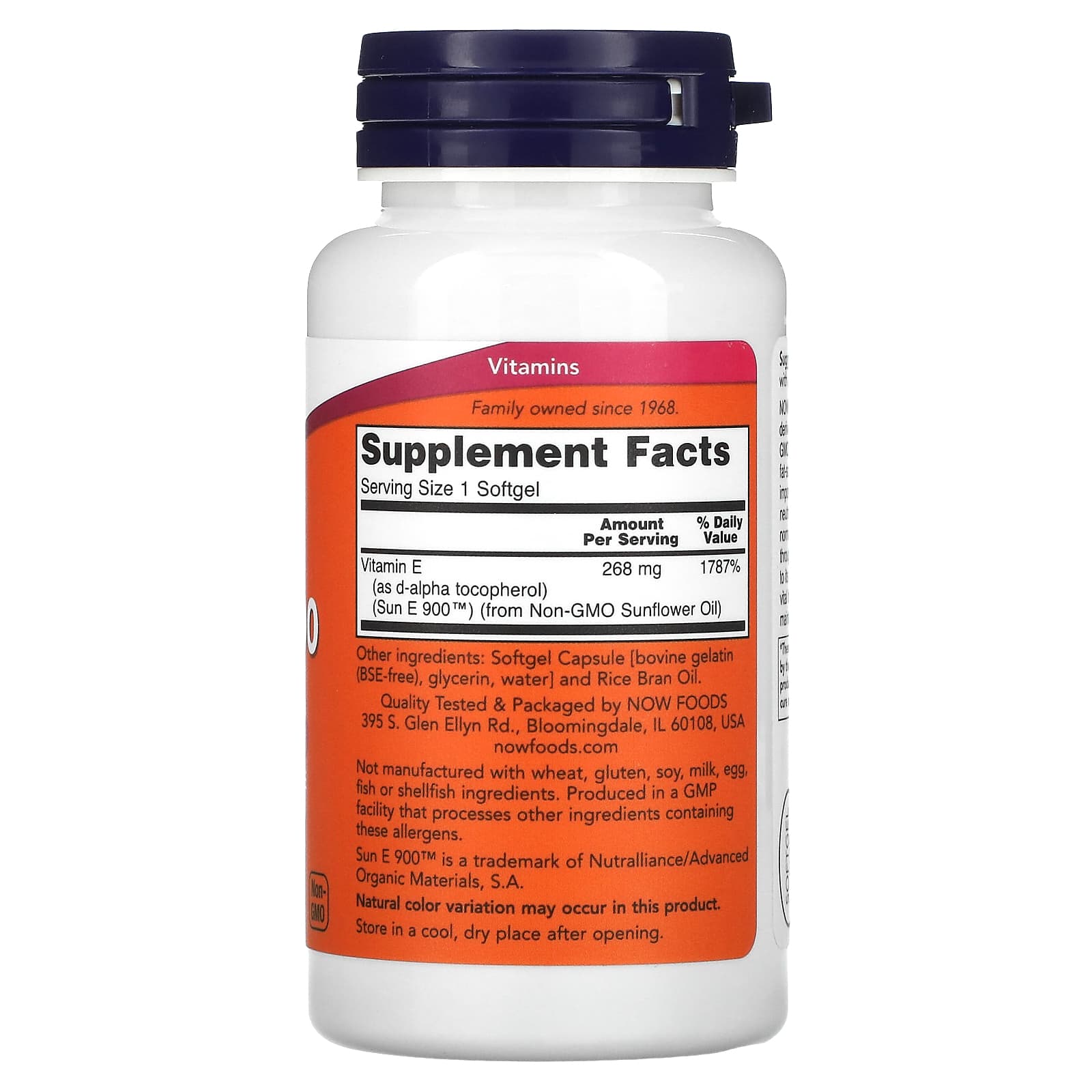 Sun-E - 400 UI, 60 softgels, Now Foods