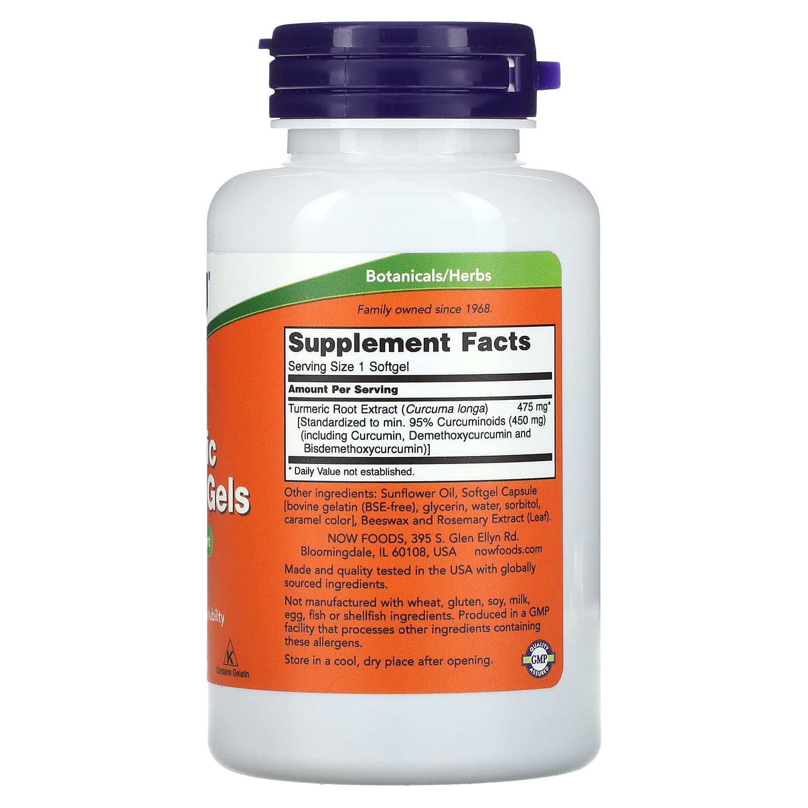 Cúrcuma Curcumina, 60 softgels, Now Foods
