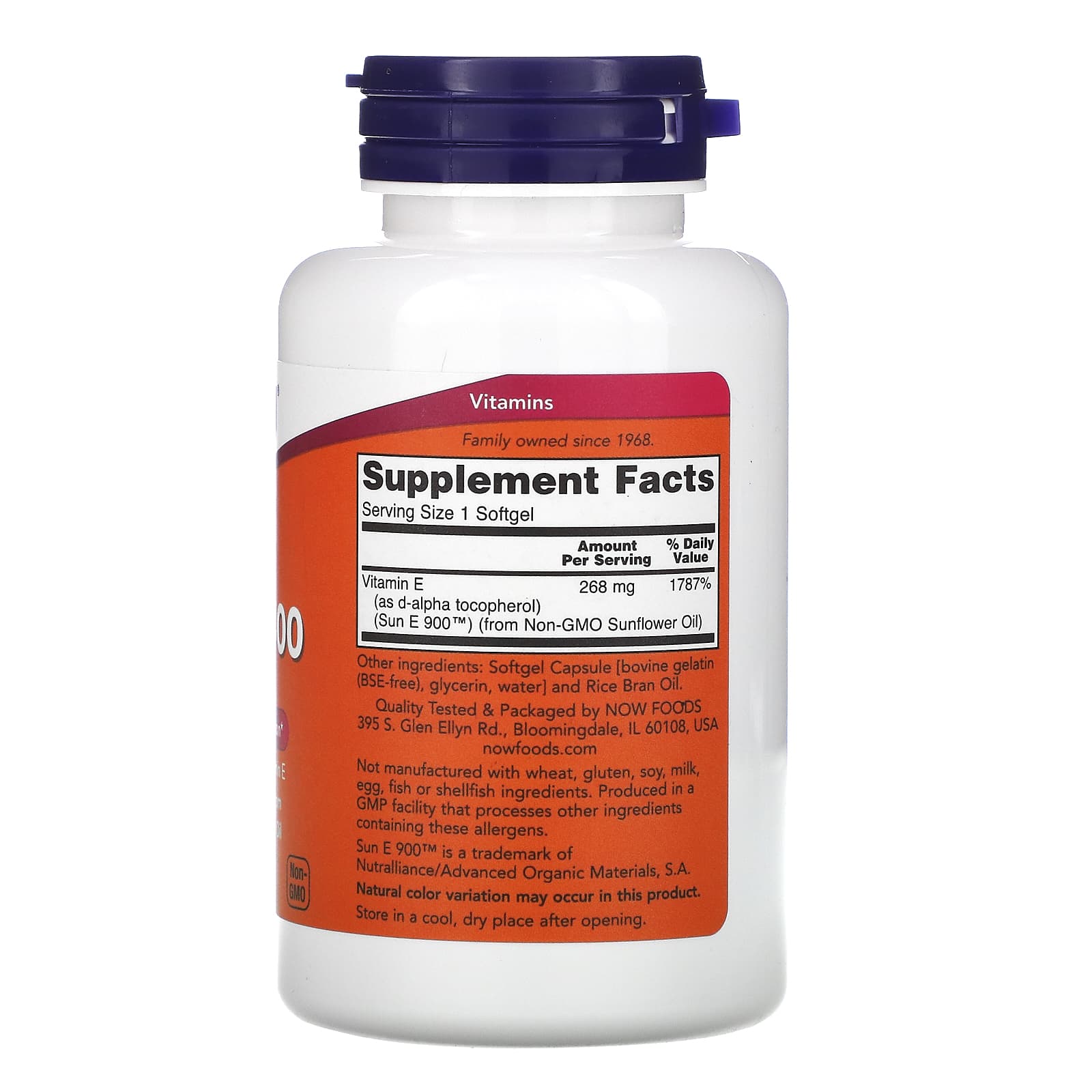 Sun-E - 400 UI, 120 softgels, Now Foods