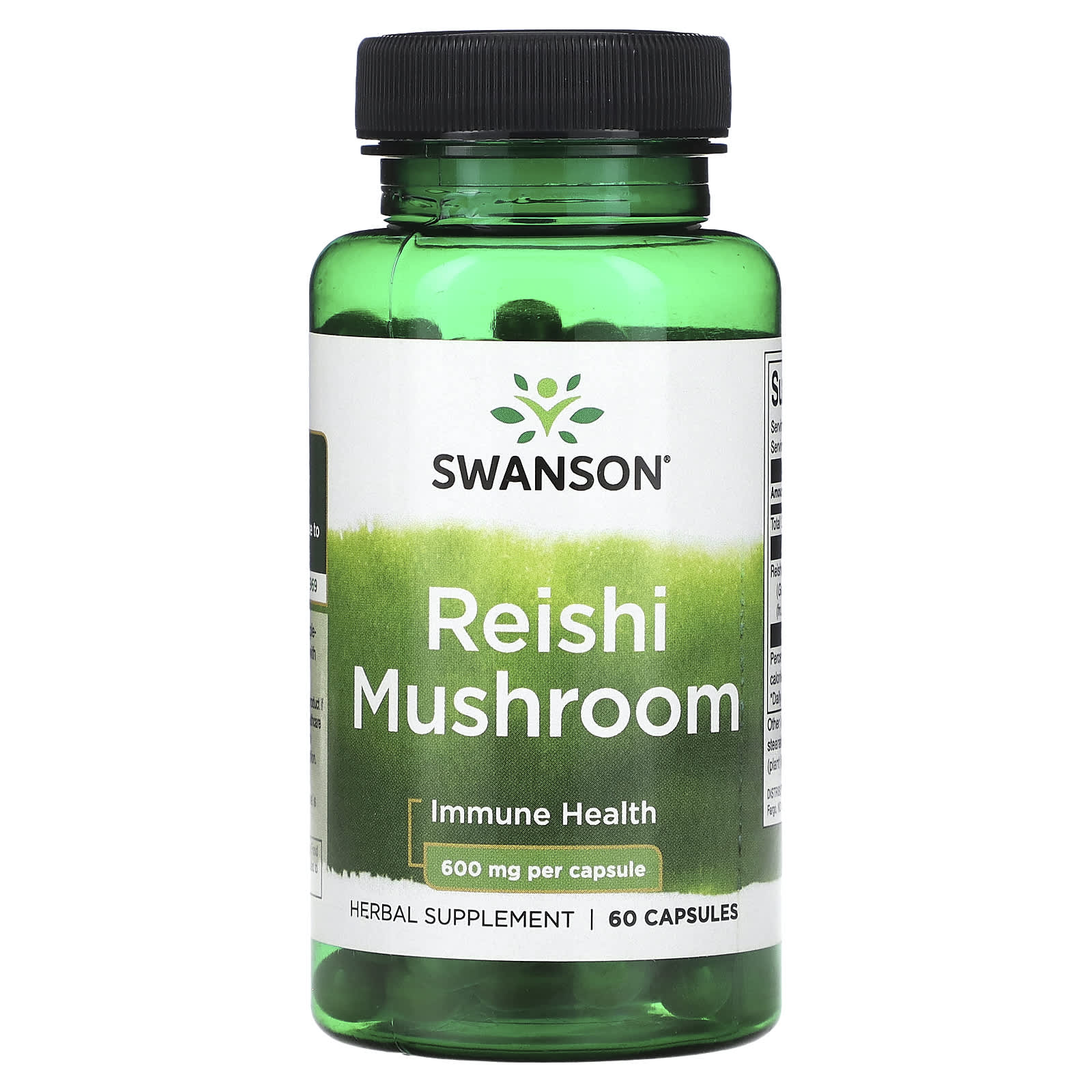 Cogumelo Reishi 600 mg, 60 Cápsulas, Swanson