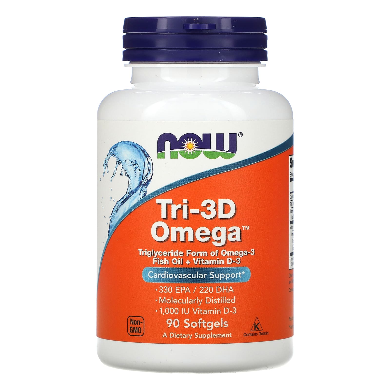 Tri-3D Ômega, 90 softgels, Now Foods