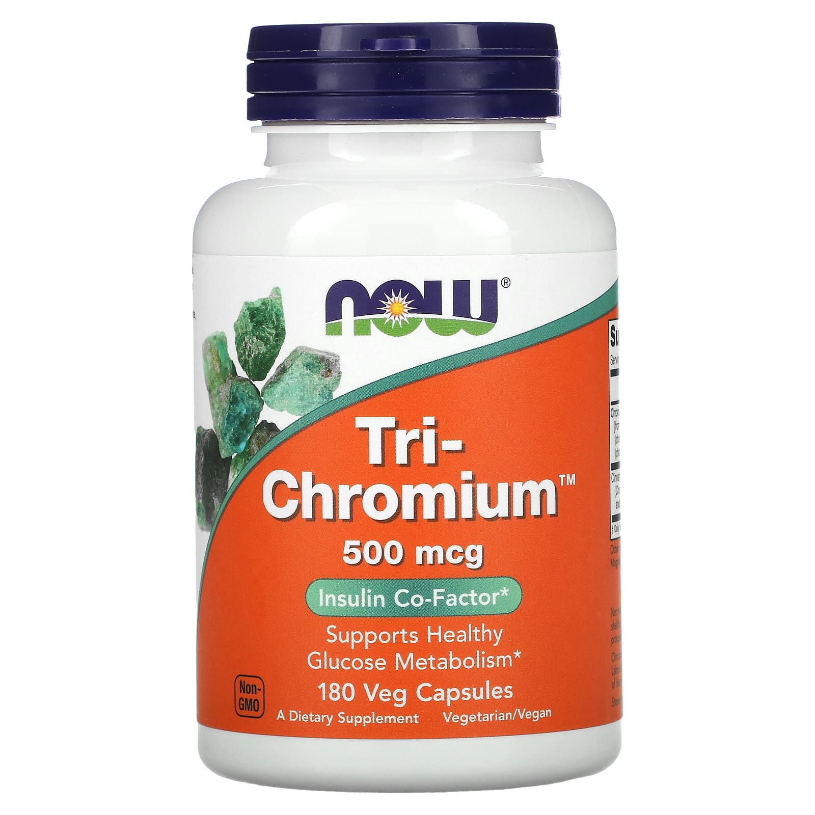 Tri-Cromo - 500mcg, 180 vcaps, Now Foods