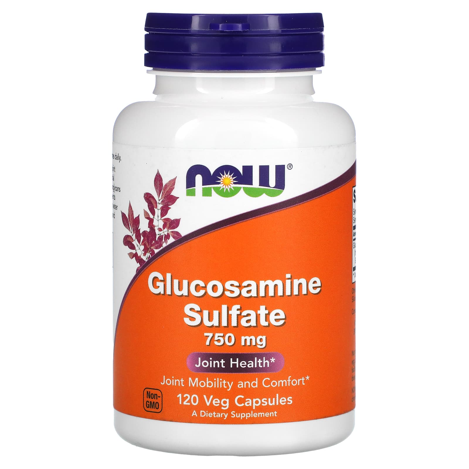 Sulfato de glucosamina, 750 mg, 120 caps, Now Foods
