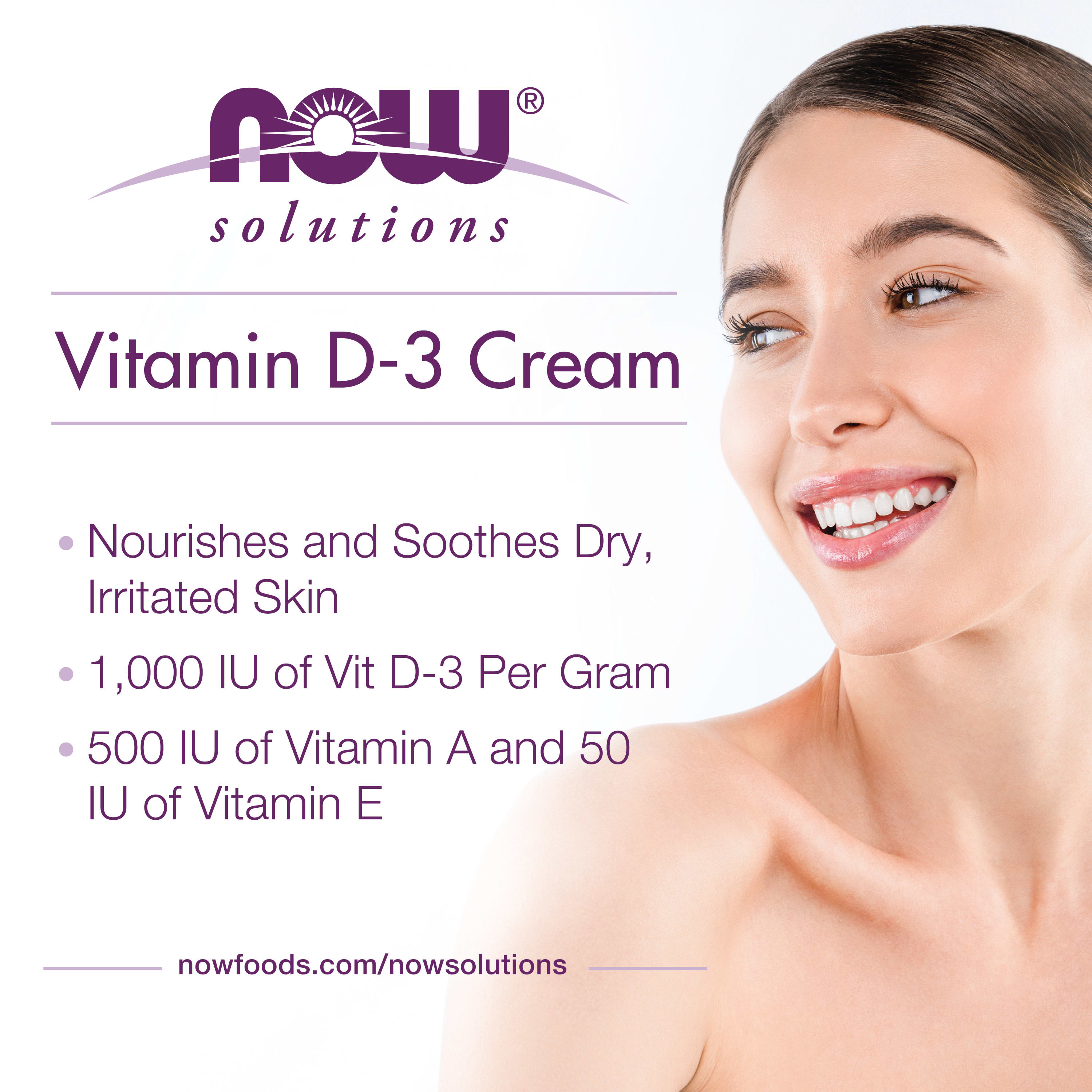 Creme de vitamina D-3, 118 ml., Now Foods