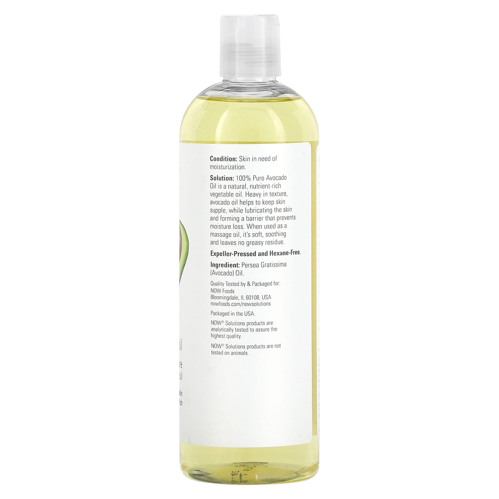 Óleo de abacate, 473 ml., Now Foods