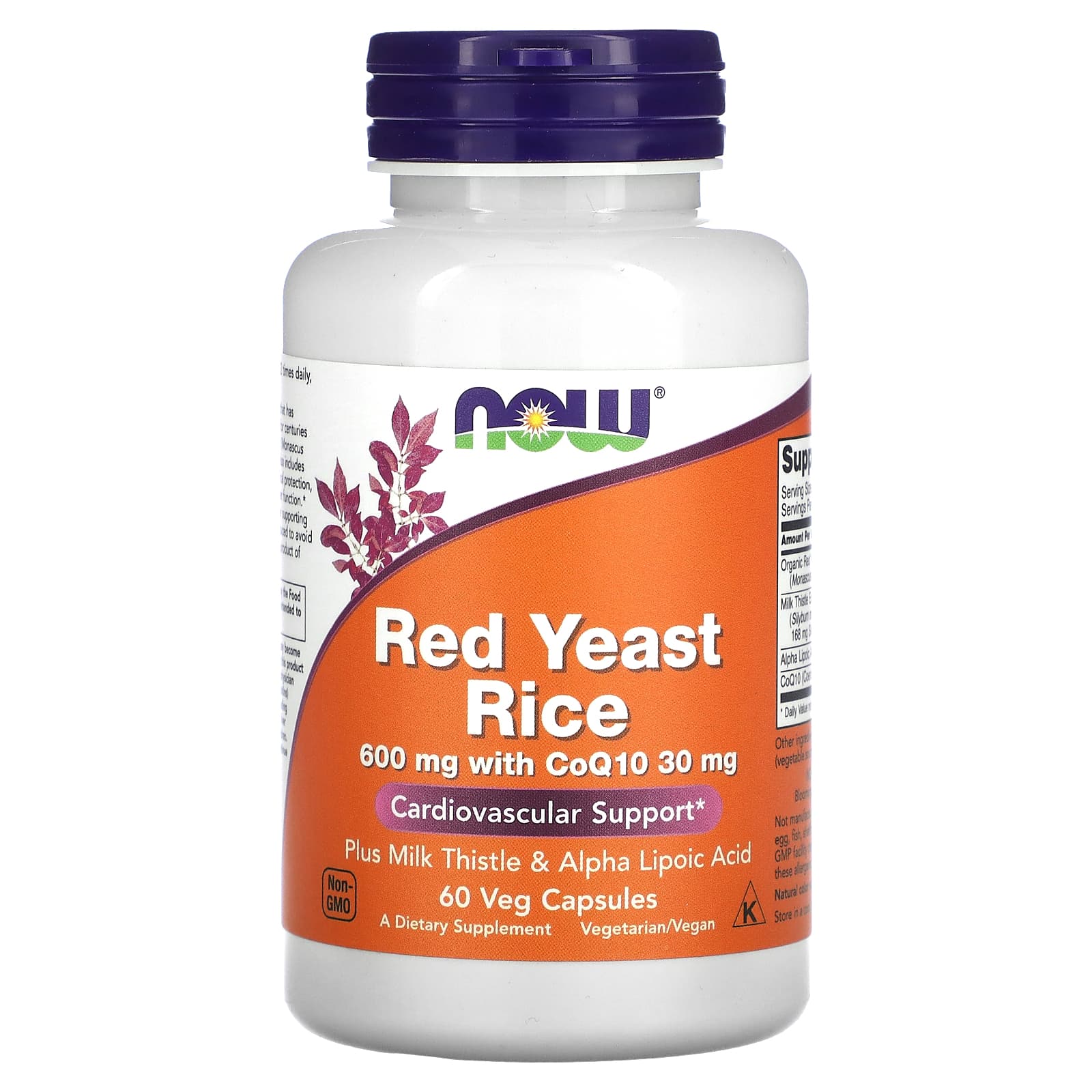 Arroz Vermelho Fermentado com CoQ10, 600mg, 60 vcaps, Now Foods