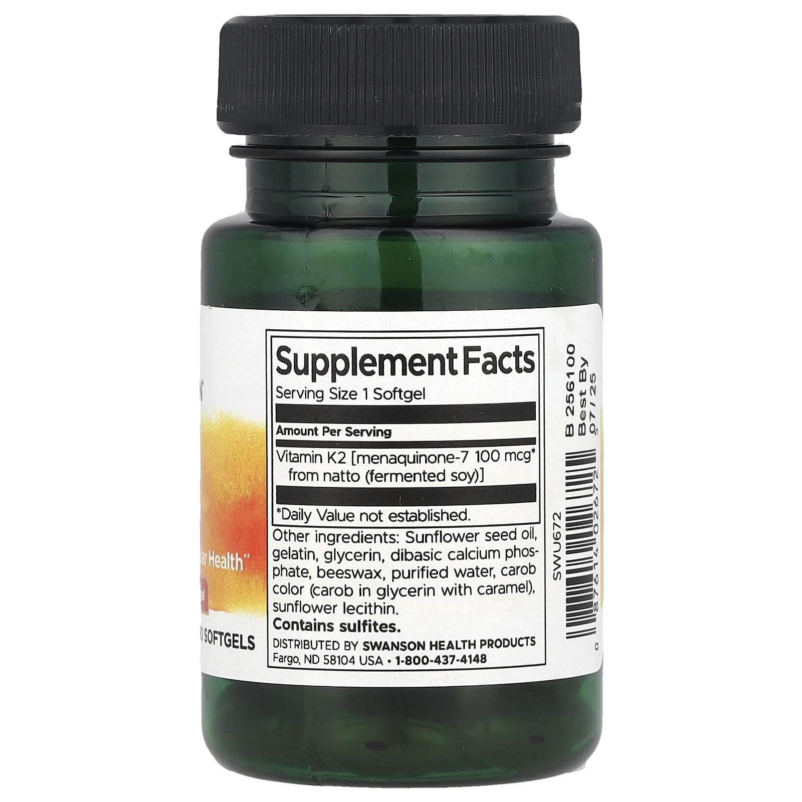 Vitamina K - 2 - Natural - 100mcg, 30 softgels, Swanson