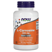 L-Carnosina 500 mg, 100 Cápsulas Vegetais, Now Foods