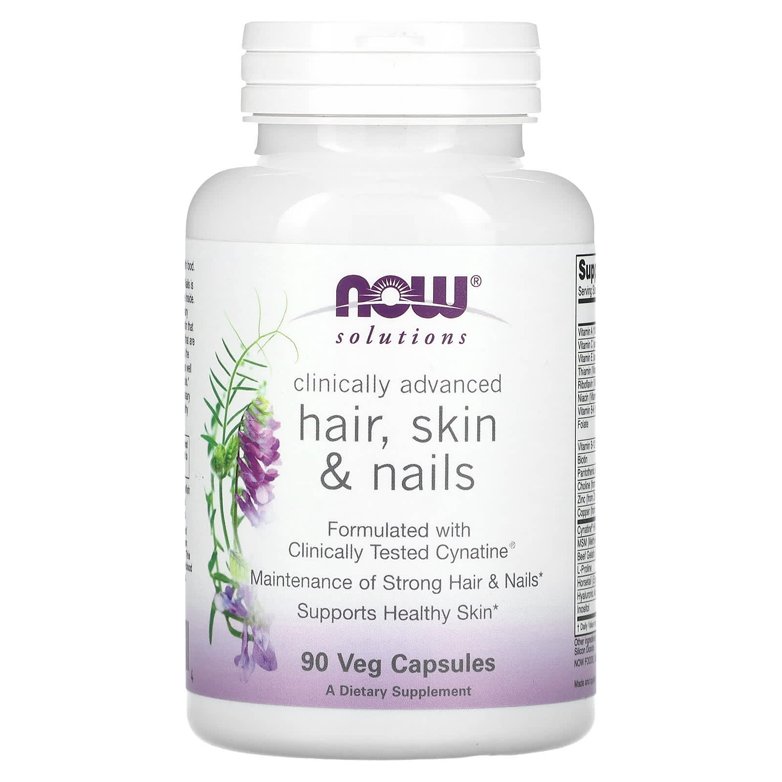 Cabelo, Pele e Unhas, 90 vcaps, Now Foods