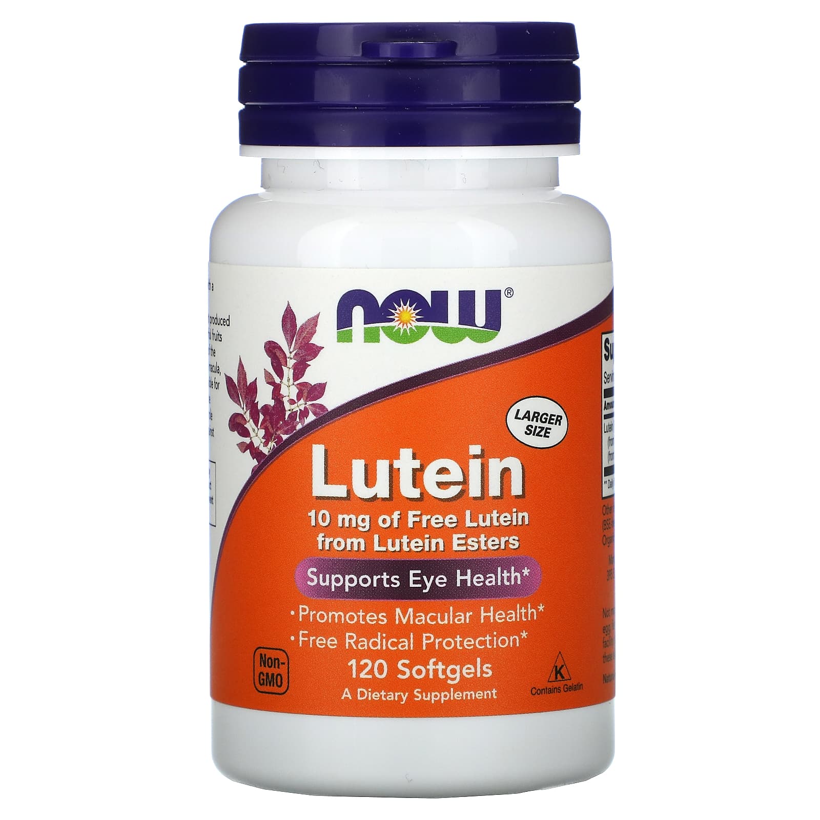Luteína - 10mg, 120 softgels, Now Foods