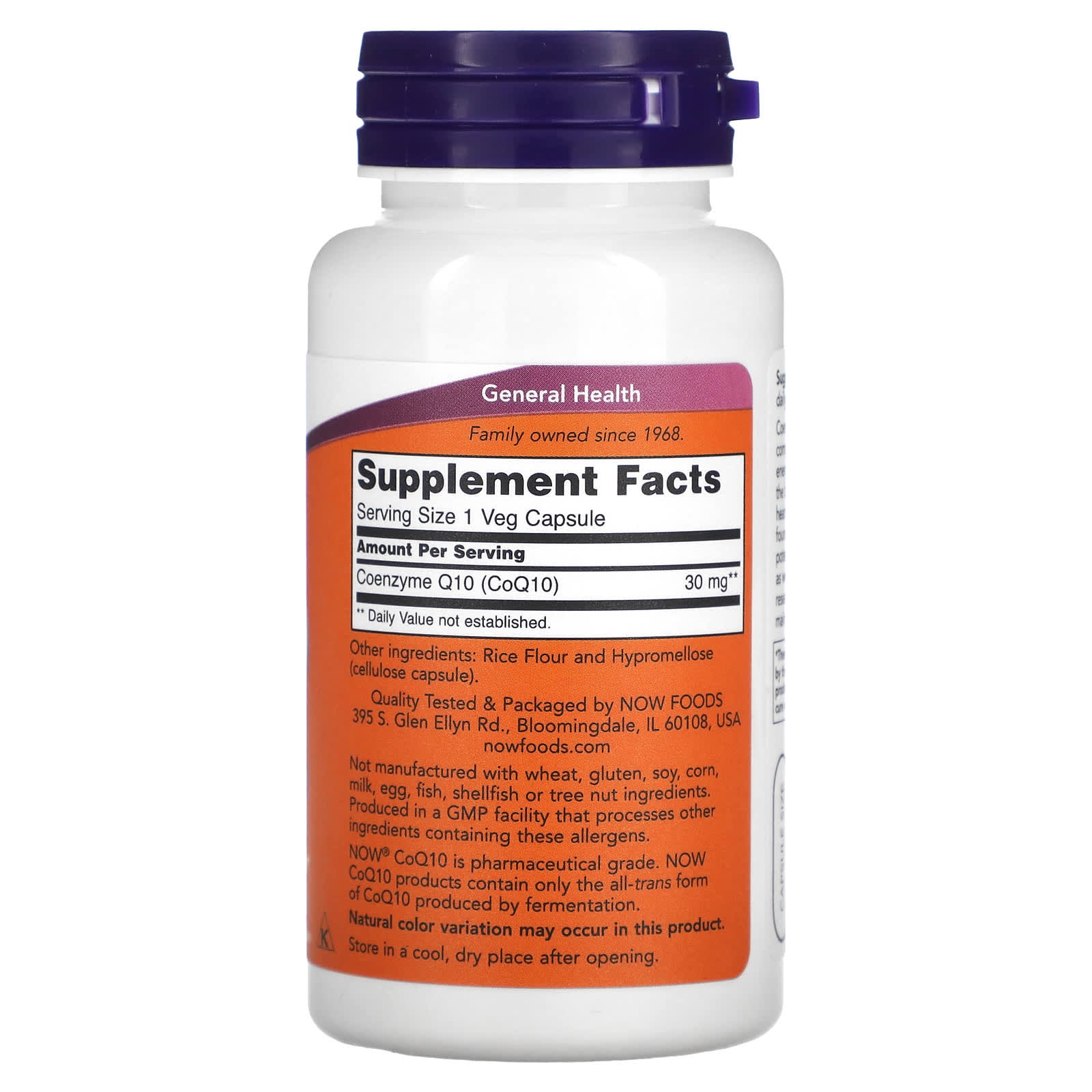 CoQ10 - 30mg, 60 vcaps, Now Foods
