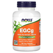 Extrato de Chá Verde EGCg - 400mg, 180 vcaps, Now Foods