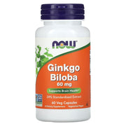 Ginkgo Biloba - 60mg, 60 vcaps, Now Foods