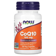 CoQ10 com Espinheiro - 100mg, 30 vcaps, Now Foods