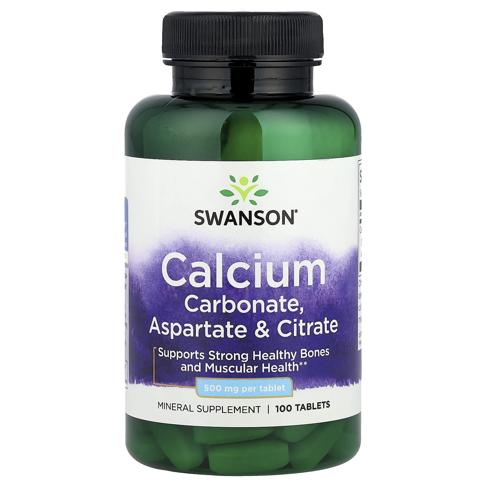 Carbonato de cálcio, aspartato e citrato, 500 mg