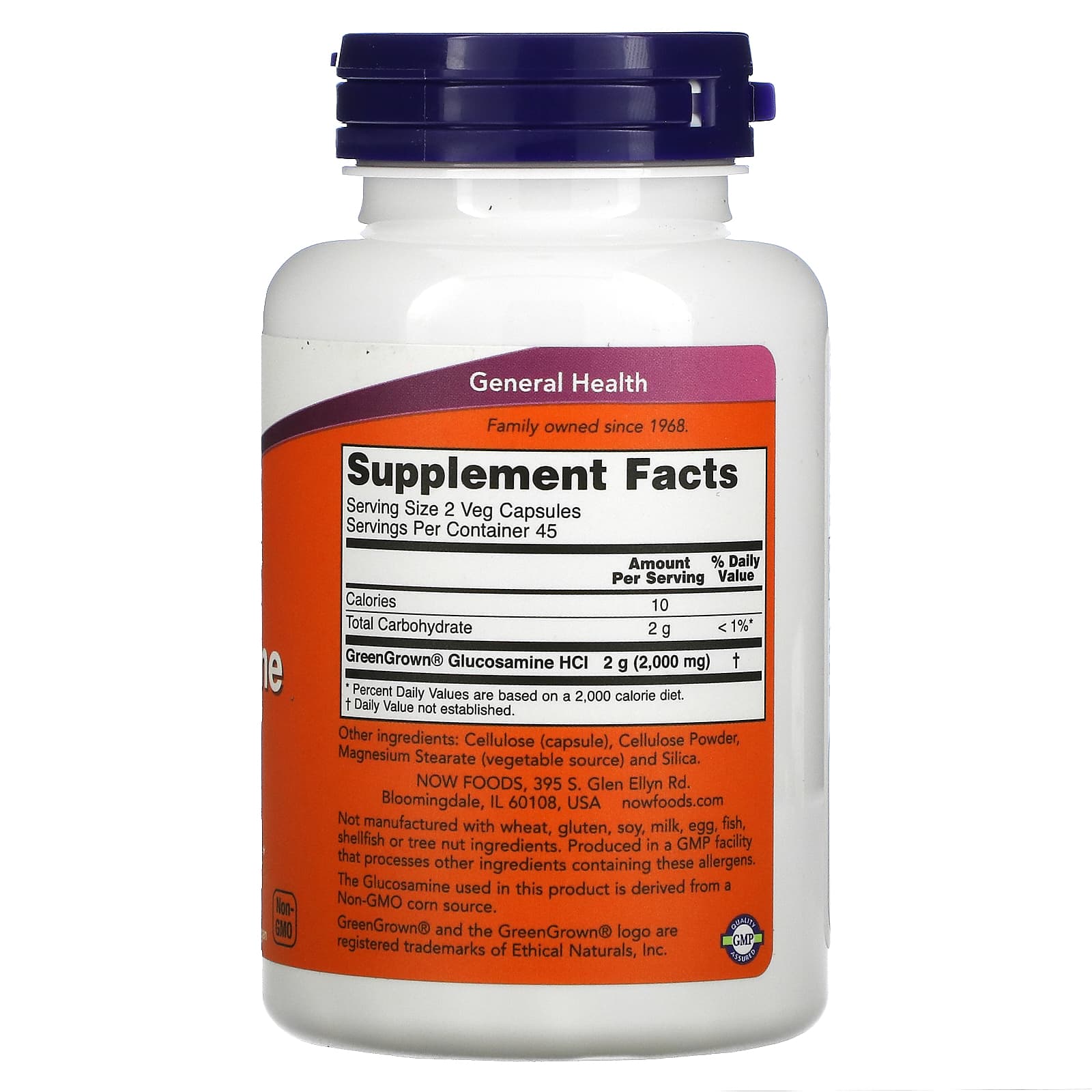 Glucosamina 1000 Vegetariana, 90 vcaps, Now Foods