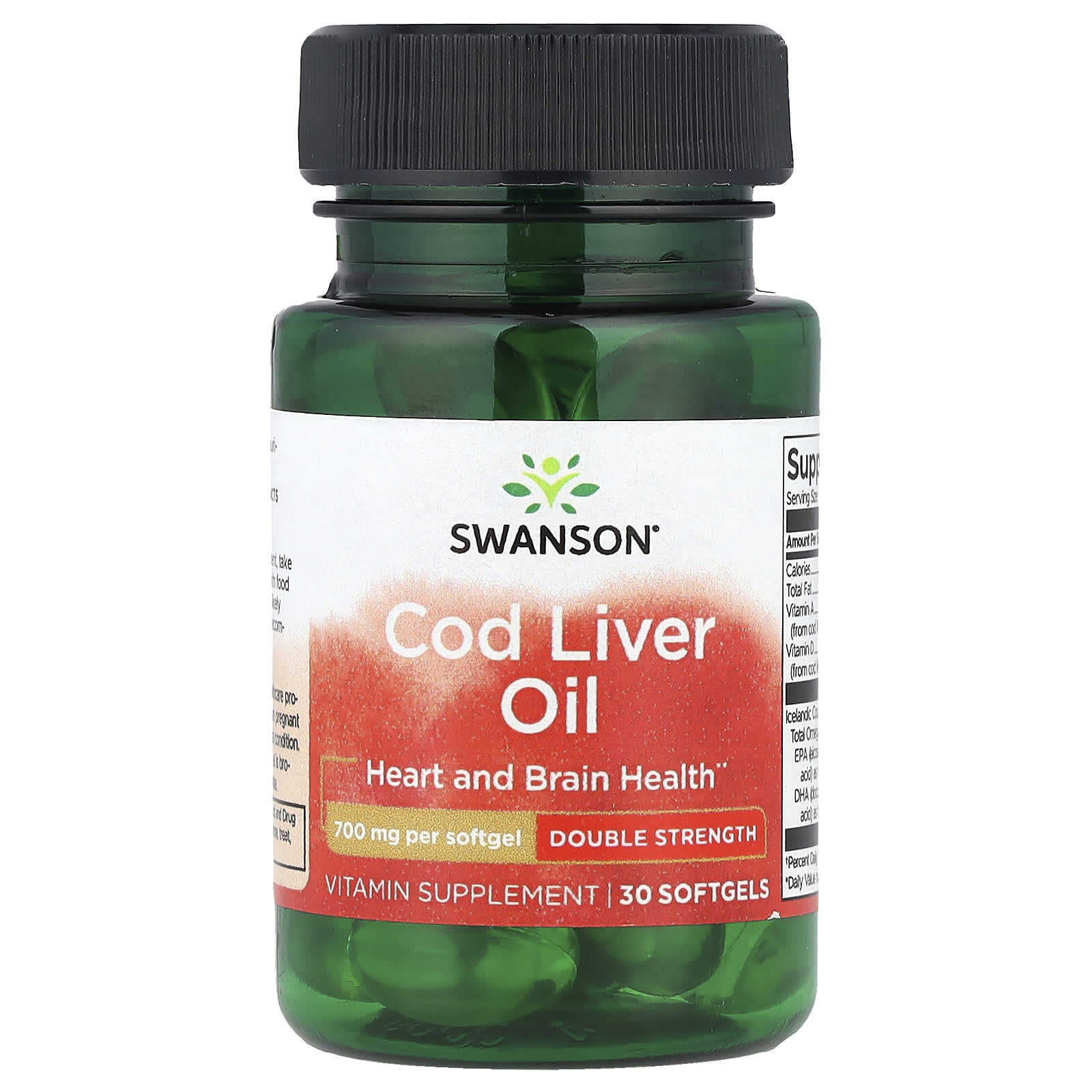 Óleo de fígado de bacalhau - 700 mg - Força dupla