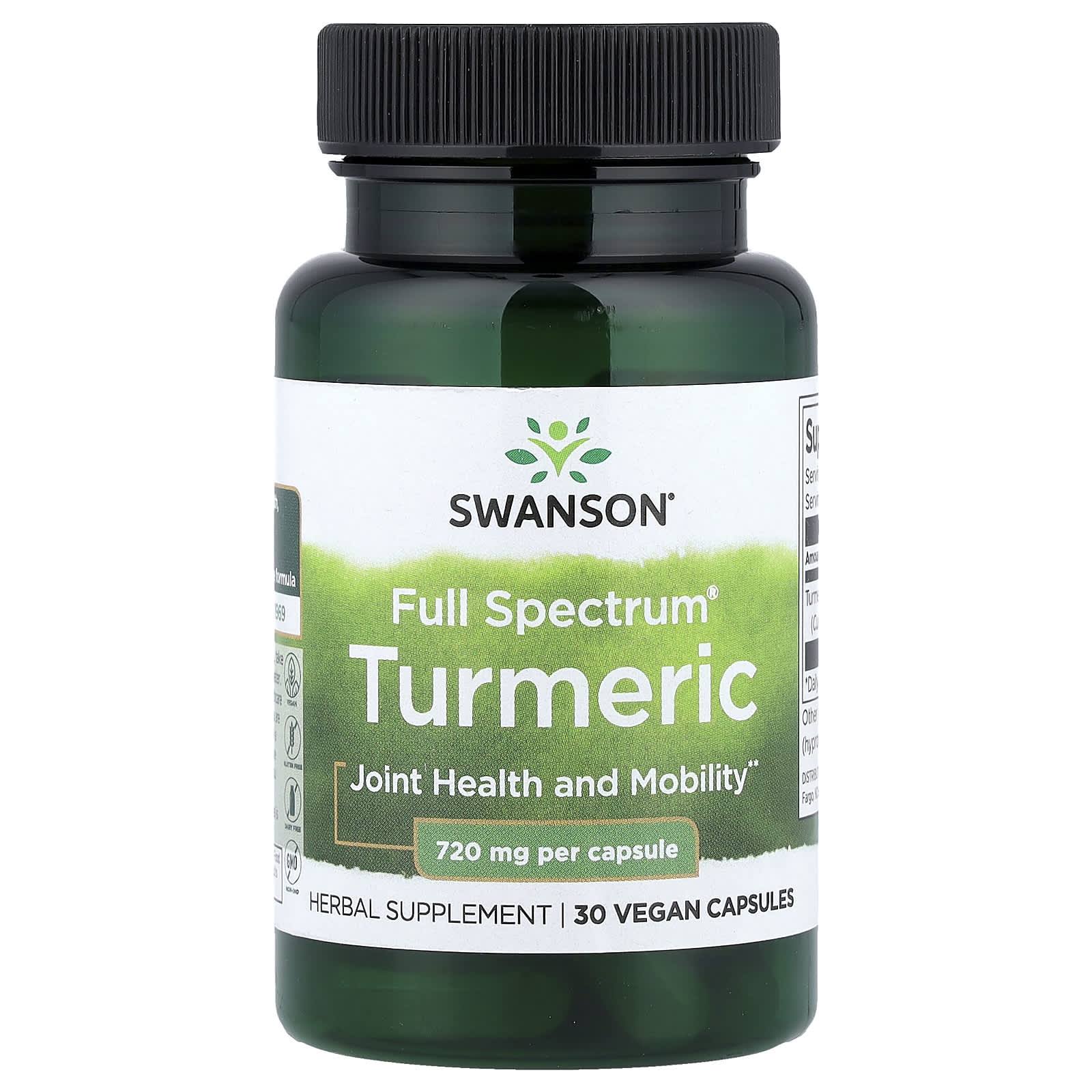 Cúrcuma de espectro completo, 720 mg, 30 cápsulas, Swanson
