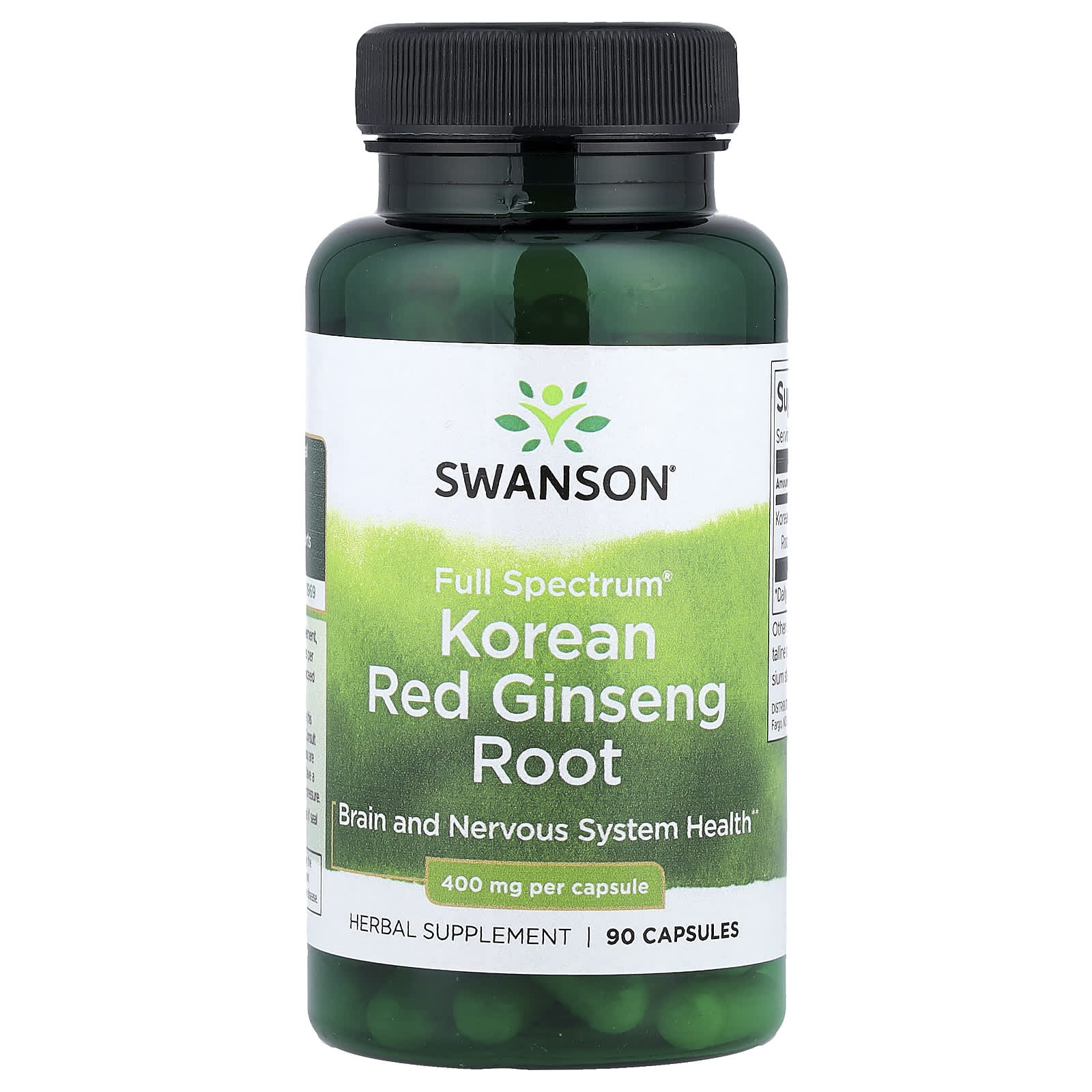 Raiz de Ginseng Vermelho Coreano de Espectro Completo, 400mg